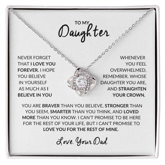 To My Daughter | Love Knot Necklace